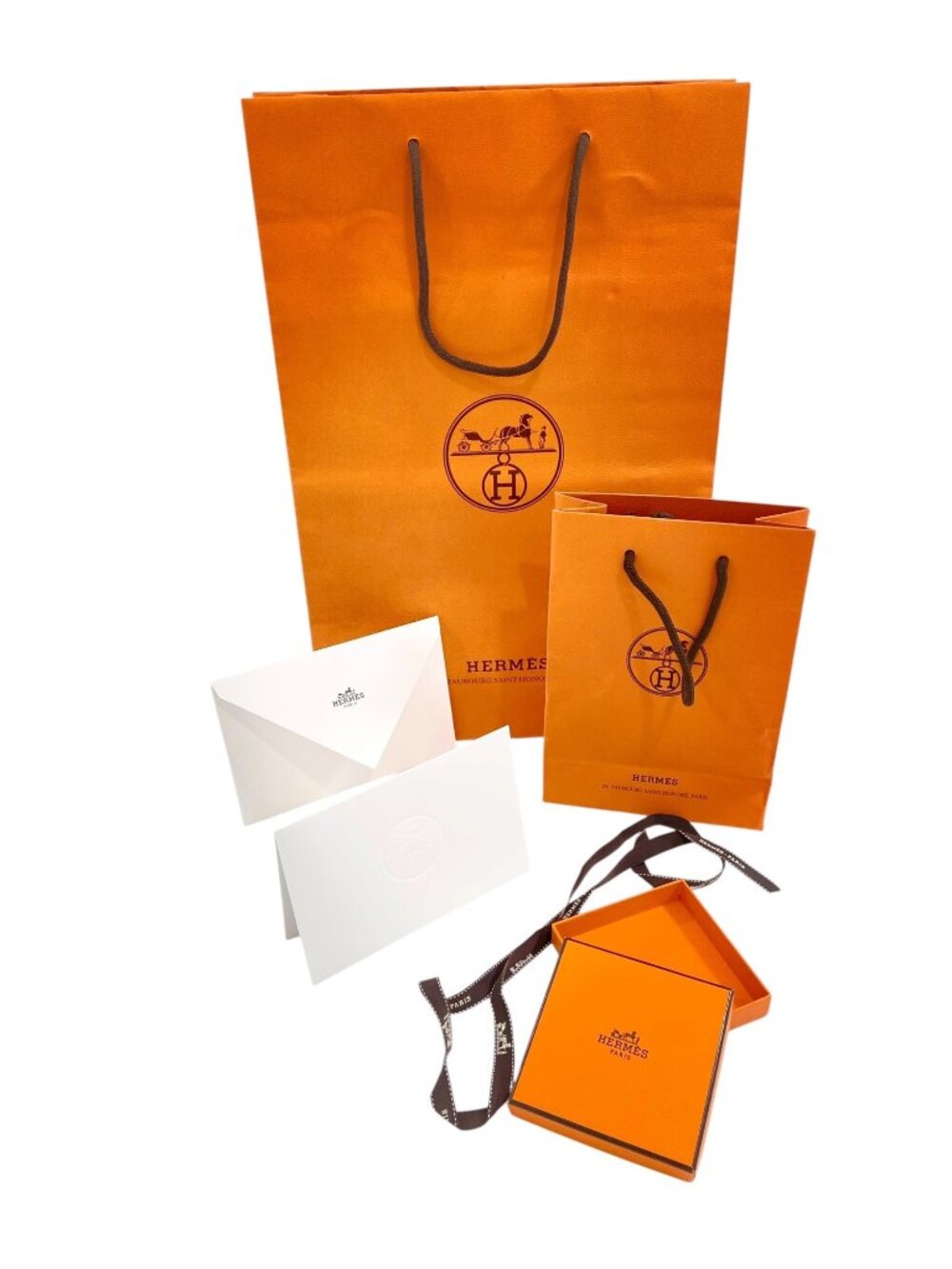 Empty Packaging:  Authentic Hermès Rivale Bracelet Box Set With Shopping Bags Ri